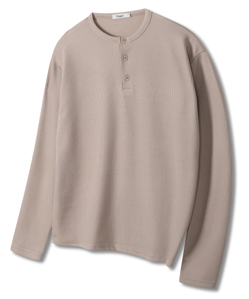 POLYGRAM(ポリグラム)の「リブセミクロップヘンリーネックロングスリーブ - 5COLOR(Tシャツ/カットソー・レディース・ブラック/ブラウン/アイボリー/サンドベージュ/チャコール・MEDIUM/LARGE/X-LARGE)」の20枚目の写真