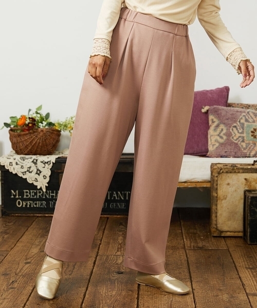 Jocomomola（ホコモモラ）の「ポンチストレッチパンツ［オケージョン/セレモニー］（その他パンツ・レディース・ネイビー/ライトピンク・42/40）」の5枚目の写真