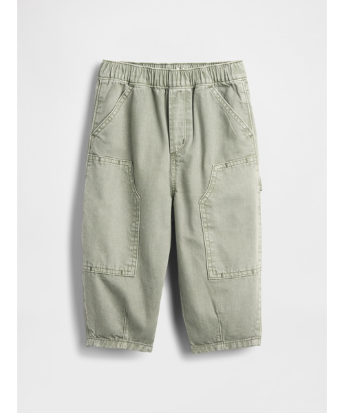 GAP(ギャップ)の「プルオン バレル カーペンターデニム (幼児・ベビー)(デニムパンツ・キッズ・グリーン・110cm/105cm/90cm/80cm/100cm/95cm/70cm)」の1枚目の写真