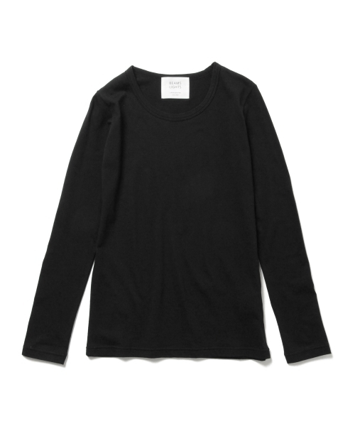BEAMS LIGHTS Women's（ビームスライツ ウィメンズ）の「BEAMS LIGHTS / ベーシック　ロングスリーブシャツ（Tシャツ/カットソー・レディース・オフホワイト/グレー/ブラック・ONE SIZE）」の6枚目の写真