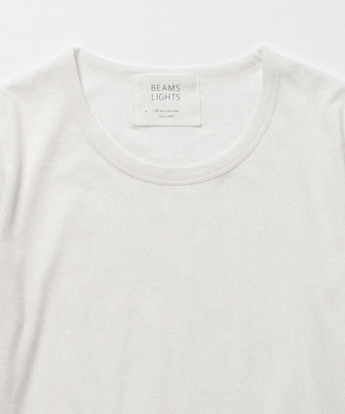 BEAMS LIGHTS Women's（ビームスライツ ウィメンズ）の「BEAMS LIGHTS / ベーシック　ロングスリーブシャツ（Tシャツ/カットソー・レディース・オフホワイト/グレー/ブラック・ONE SIZE）」の9枚目の写真