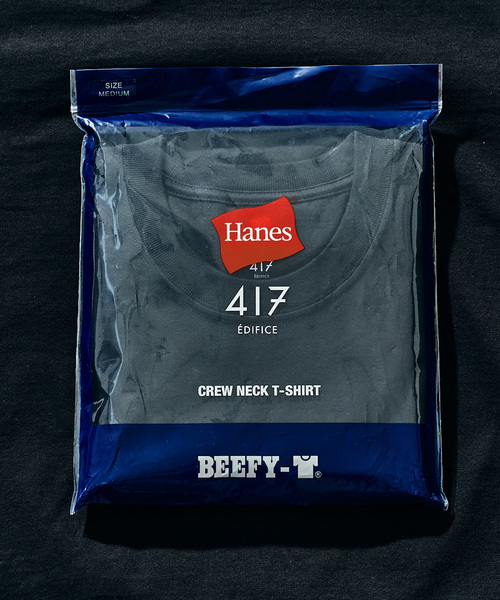 417 EDIFICE（フォーワンセブンエディフィス）の「HANES / ヘインズ 417別注 BEEFY-T / ビーフィーTシャツ（Tシャツ/カットソー・メンズ・ネイビー/ブラウン/ホワイト/ブラック・X-LARGE/LARGE/MEDIUM/SMALL）」の16枚目の写真