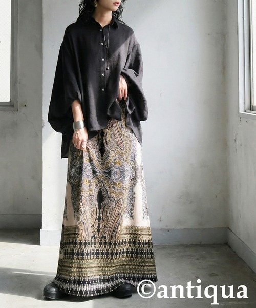 antiqua（アンティカ）の「ペイズリー柄 スカート（スカート・レディース・イエロー系その他/レッド系その他・ONESIZE）」の7枚目の写真