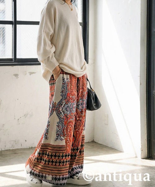 antiqua（アンティカ）の「ペイズリー柄 スカート（スカート・レディース・イエロー系その他/レッド系その他・ONESIZE）」の9枚目の写真