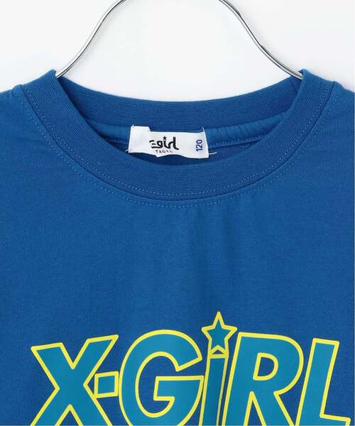 X-girl Stages(エックスガールステージス)の「X-girlロゴ長袖Tシャツ(Tシャツ/カットソー・キッズ・ブルー/ピンク/ブラック・110cm/100cm/90cm/80cm/140cm/130cm/120cm)」の8枚目の写真