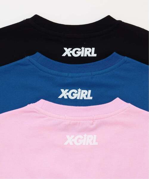 X-girl Stages(エックスガールステージス)の「X-girlロゴ長袖Tシャツ(Tシャツ/カットソー・キッズ・ブルー/ピンク/ブラック・110cm/100cm/90cm/80cm/140cm/130cm/120cm)」の10枚目の写真