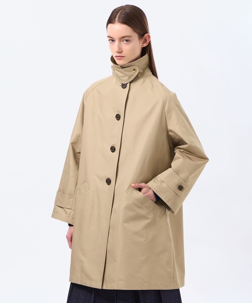 MACKINTOSH PHILOSOPHY（ﾏｯｷﾝﾄｯｼｭ ﾌｨﾛｿﾌｨｰ）の「【WELBURY(ウェルベリー)】ダブルクロス製（ステンカラーコート・レディース・ブラウン系その他4/グリーン/ベージュ/ダークネイビー・38/36）」の12枚目の写真