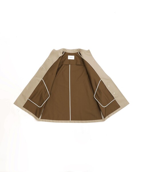 MACKINTOSH PHILOSOPHY（ﾏｯｷﾝﾄｯｼｭ ﾌｨﾛｿﾌｨｰ）の「【WELBURY(ウェルベリー)】ダブルクロス製（ステンカラーコート・レディース・ブラウン系その他4/グリーン/ベージュ/ダークネイビー・38/36）」の18枚目の写真