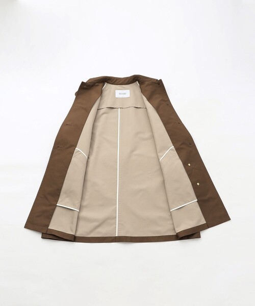 MACKINTOSH PHILOSOPHY（ﾏｯｷﾝﾄｯｼｭ ﾌｨﾛｿﾌｨｰ）の「【WELBURY(ウェルベリー)】ダブルクロス製（ステンカラーコート・レディース・ブラウン系その他4/グリーン/ベージュ/ダークネイビー・38/36）」の19枚目の写真