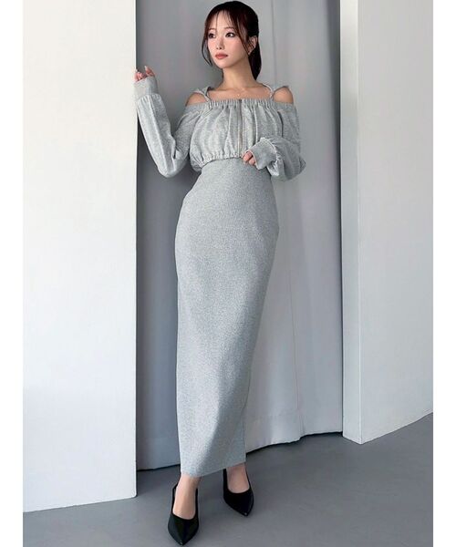 RESEXXY(リゼクシー)の「アンサンブルフーディワンピース(ワンピース・レディース・ブラック/ブルー/ホワイト/ライトグレー・SMALL/MEDIUM)」の5枚目の写真