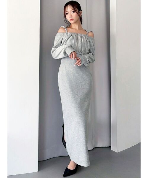 RESEXXY(リゼクシー)の「アンサンブルフーディワンピース(ワンピース・レディース・ブラック/ブルー/ホワイト/ライトグレー・SMALL/MEDIUM)」の6枚目の写真