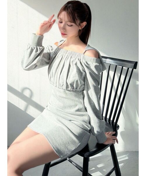 RESEXXY(リゼクシー)の「アンサンブルフーディワンピース(ワンピース・レディース・ブラック/ブルー/ホワイト/ライトグレー・SMALL/MEDIUM)」の10枚目の写真