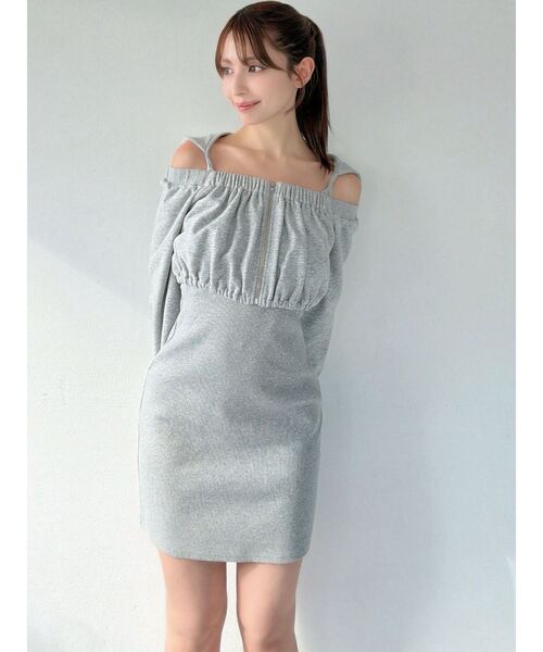 RESEXXY(リゼクシー)の「アンサンブルフーディワンピース(ワンピース・レディース・ブラック/ブルー/ホワイト/ライトグレー・SMALL/MEDIUM)」の11枚目の写真