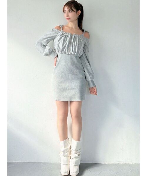 RESEXXY(リゼクシー)の「アンサンブルフーディワンピース(ワンピース・レディース・ブラック/ブルー/ホワイト/ライトグレー・SMALL/MEDIUM)」の12枚目の写真