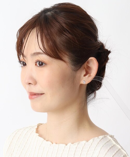 ITS'DEMO(イッツデモ)の「オーバルストーンピアス(ピアス(両耳用)・レディース・シルバー/ゴールド/ピンクゴールド・00)」の6枚目の写真
