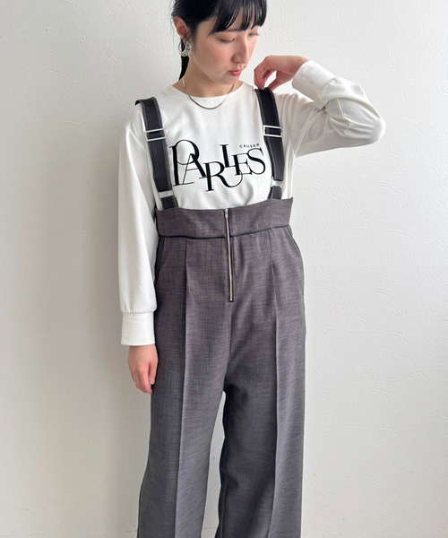 LHELBIE(レルビエ)の「【セレモニー】ブッチャーサロペット(サロペット/オーバーオール・レディース・チャコールグレー/グレイッシュベージュ/ライトグレー・M)」の22枚目の写真