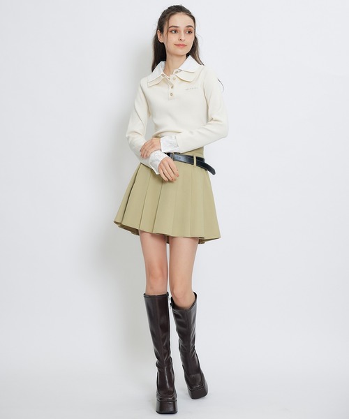ローベルトインナーパンツプリーツミニスカート（スカート）｜REDYAZEL