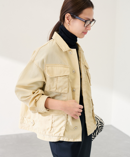 FRAMeWORK（フレームワーク）の「ミリタリーブルゾン（その他アウター・レディース・ライトイエロー/カーキ・FREE）」の2枚目の写真