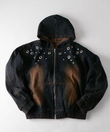 WHO'S WHO gallery | アイレットスタッズデニムフードブルゾン(ブルゾン)