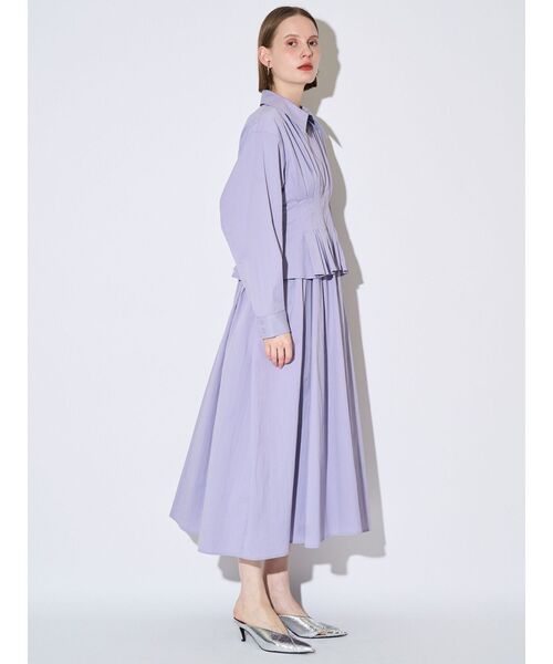 ELENDEEK（エレンディーク）の「センタージップレイヤードワンピース（ワンピース・レディース・ブラック/ラベンダー・02/01）」の4枚目の写真