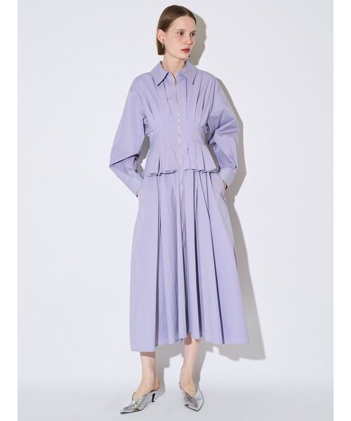 ELENDEEK（エレンディーク）の「センタージップレイヤードワンピース（ワンピース・レディース・ブラック/ラベンダー・02/01）」の5枚目の写真