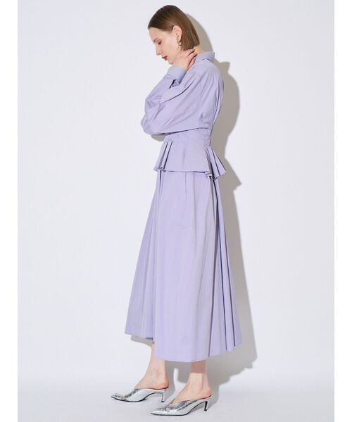 ELENDEEK（エレンディーク）の「センタージップレイヤードワンピース（ワンピース・レディース・ブラック/ラベンダー・02/01）」の6枚目の写真