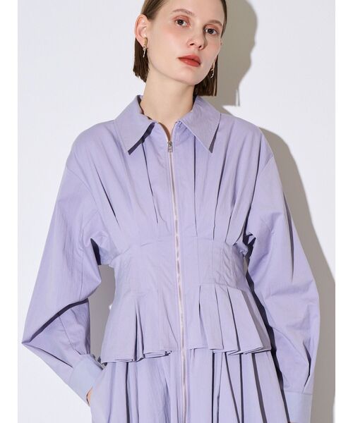 ELENDEEK（エレンディーク）の「センタージップレイヤードワンピース（ワンピース・レディース・ブラック/ラベンダー・02/01）」の8枚目の写真