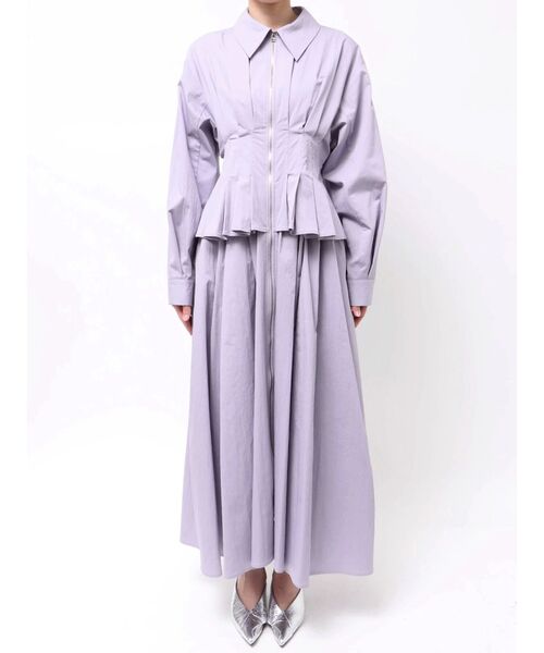 ELENDEEK（エレンディーク）の「センタージップレイヤードワンピース（ワンピース・レディース・ブラック/ラベンダー・02/01）」の20枚目の写真