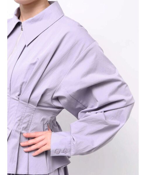 ELENDEEK（エレンディーク）の「センタージップレイヤードワンピース（ワンピース・レディース・ブラック/ラベンダー・02/01）」の16枚目の写真