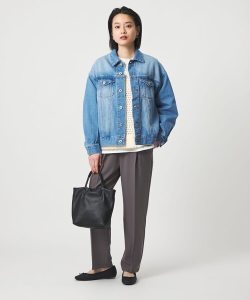 A DAY IN THE LIFE UNITED ARROWS(アデイインザライフユナイテッドアローズ)の「ラメライン メッシュニット+Tシャツ ‐ウォッシャブル‐ <A DAY IN THE LIFE>(ニット/セーター・レディース・ダークグレー/ライトブルー/クリーム/オフホワイト・FREE)」の10枚目の写真