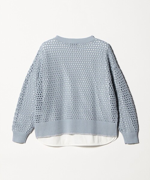 A DAY IN THE LIFE UNITED ARROWS(アデイインザライフユナイテッドアローズ)の「ラメライン メッシュニット+Tシャツ ‐ウォッシャブル‐ <A DAY IN THE LIFE>(ニット/セーター・レディース・ダークグレー/ライトブルー/クリーム/オフホワイト・FREE)」の15枚目の写真