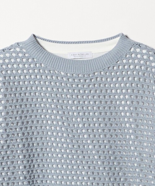 A DAY IN THE LIFE UNITED ARROWS(アデイインザライフユナイテッドアローズ)の「ラメライン メッシュニット+Tシャツ ‐ウォッシャブル‐ <A DAY IN THE LIFE>(ニット/セーター・レディース・ダークグレー/ライトブルー/クリーム/オフホワイト・FREE)」の16枚目の写真