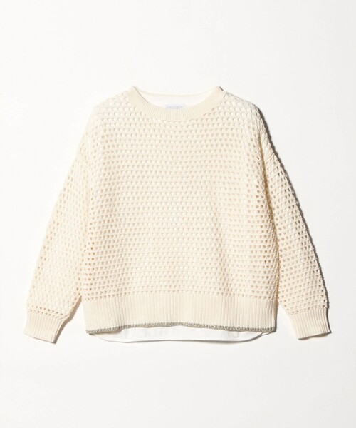 A DAY IN THE LIFE UNITED ARROWS(アデイインザライフユナイテッドアローズ)の「ラメライン メッシュニット+Tシャツ ‐ウォッシャブル‐ <A DAY IN THE LIFE>(ニット/セーター・レディース・ダークグレー/ライトブルー/クリーム/オフホワイト・FREE)」の20枚目の写真
