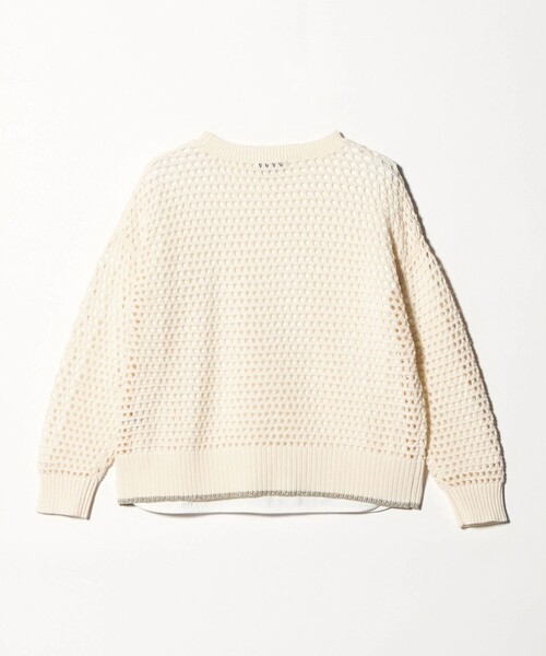 A DAY IN THE LIFE UNITED ARROWS(アデイインザライフユナイテッドアローズ)の「ラメライン メッシュニット+Tシャツ ‐ウォッシャブル‐ <A DAY IN THE LIFE>(ニット/セーター・レディース・ダークグレー/ライトブルー/クリーム/オフホワイト・FREE)」の21枚目の写真