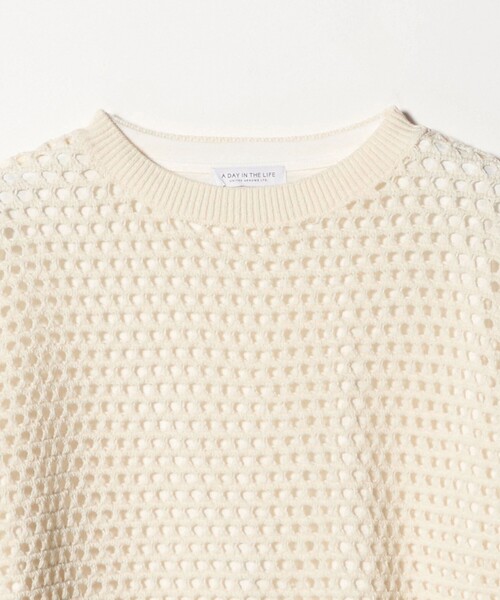 A DAY IN THE LIFE UNITED ARROWS(アデイインザライフユナイテッドアローズ)の「ラメライン メッシュニット+Tシャツ ‐ウォッシャブル‐ <A DAY IN THE LIFE>(ニット/セーター・レディース・ダークグレー/ライトブルー/クリーム/オフホワイト・FREE)」の22枚目の写真