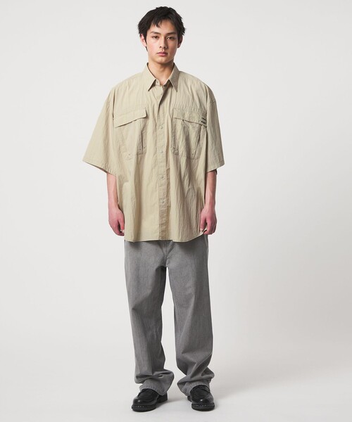 CITEN（シテン）の「＜CITEN＞ユーティリティーハーフスリーブシャツ（シャツ/ブラウス・メンズ・ダークグレー/ベージュ・L/M）」の7枚目の写真