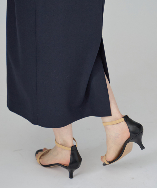 VERMEIL par iena(ヴェルメイユパーイエナ)の「《追加4》P/Ry ウエストシェイプワンピース(ワンピース・レディース・ネイビー・40/38/36)」の6枚目の写真