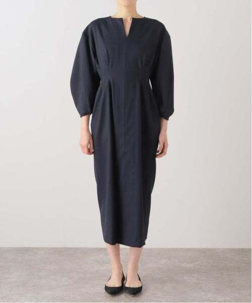 VERMEIL par iena(ヴェルメイユパーイエナ)の「《追加4》P/Ry ウエストシェイプワンピース(ワンピース・レディース・ネイビー・40/38/36)」の7枚目の写真