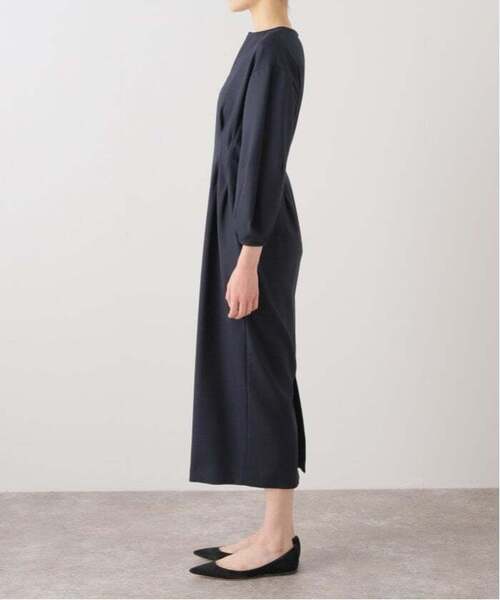 VERMEIL par iena(ヴェルメイユパーイエナ)の「《追加4》P/Ry ウエストシェイプワンピース(ワンピース・レディース・ネイビー・40/38/36)」の8枚目の写真