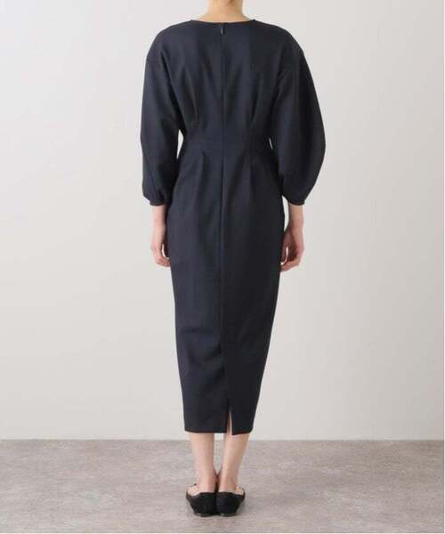VERMEIL par iena(ヴェルメイユパーイエナ)の「《追加4》P/Ry ウエストシェイプワンピース(ワンピース・レディース・ネイビー・40/38/36)」の9枚目の写真
