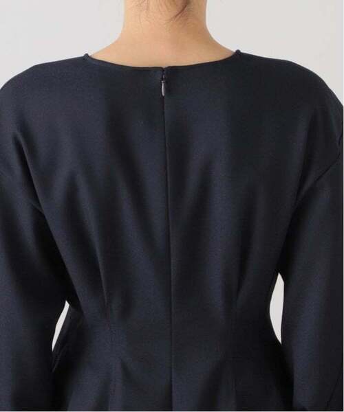 VERMEIL par iena(ヴェルメイユパーイエナ)の「《追加4》P/Ry ウエストシェイプワンピース(ワンピース・レディース・ネイビー・40/38/36)」の11枚目の写真