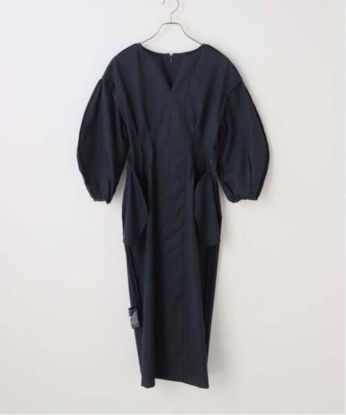 VERMEIL par iena(ヴェルメイユパーイエナ)の「《追加4》P/Ry ウエストシェイプワンピース(ワンピース・レディース・ネイビー・40/38/36)」の20枚目の写真
