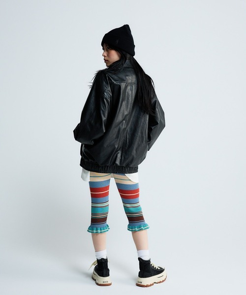 JEANASIS（ジーナシス）の「マルチボーダーカプリパンツ/652652（その他パンツ・レディース・ブルー系その他・FREE）」の2枚目の写真