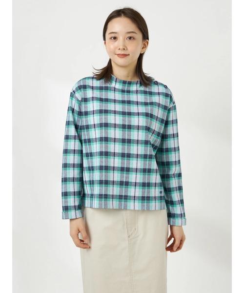 McGREGOR(マックレガー)の「オリジナルチェックコットンジャカードプルオーバー(Tシャツ/カットソー・レディース・ネイビー/キャメル/ブルー・M/L)」の1枚目の写真