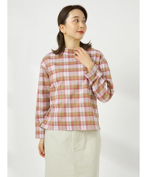 McGREGOR(マックレガー)の「オリジナルチェックコットンジャカードプルオーバー(Tシャツ/カットソー・レディース・ネイビー/キャメル/ブルー・M/L)」の3枚目の写真