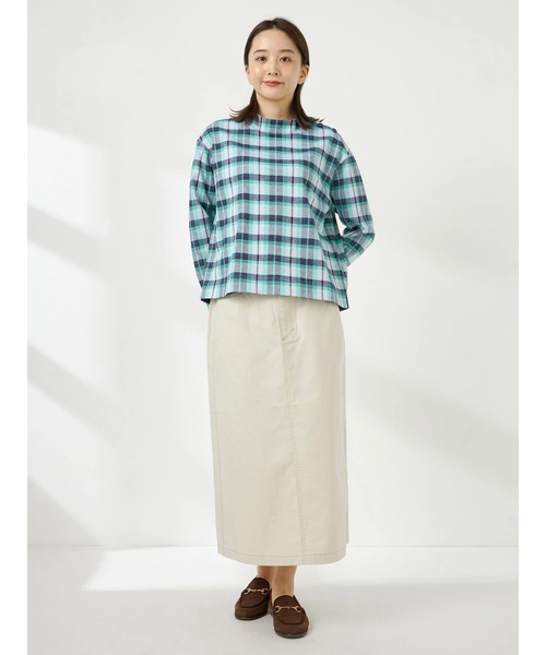 McGREGOR(マックレガー)の「オリジナルチェックコットンジャカードプルオーバー(Tシャツ/カットソー・レディース・ネイビー/キャメル/ブルー・M/L)」の5枚目の写真