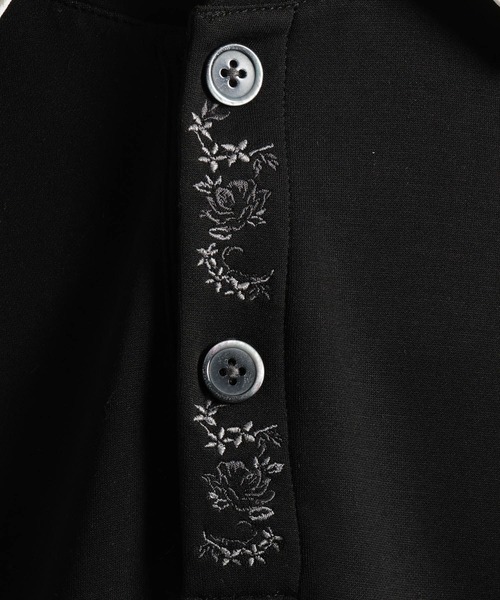 HARE（ハレ）の「シシュウヘンリーネックカット(HARE)（Tシャツ/カットソー・メンズ・ライトブルー/ブラック・FREE）」の21枚目の写真