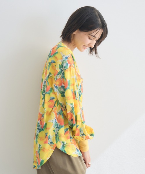 KATHARINE ROSS（キャサリンロス）の「【KATHARINE ROSS】アソートスカーフプリント長袖ブラウス（シャツ/ブラウス・レディース・イエロー/ピンク/グリーン・FREE）」の9枚目の写真