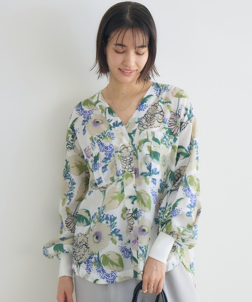 KATHARINE ROSS（キャサリンロス）の「【KATHARINE ROSS】アソートスカーフプリント長袖ブラウス（シャツ/ブラウス・レディース・イエロー/ピンク/グリーン・FREE）」の15枚目の写真