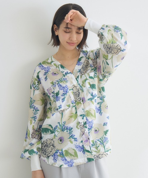 KATHARINE ROSS（キャサリンロス）の「【KATHARINE ROSS】アソートスカーフプリント長袖ブラウス（シャツ/ブラウス・レディース・イエロー/ピンク/グリーン・FREE）」の16枚目の写真